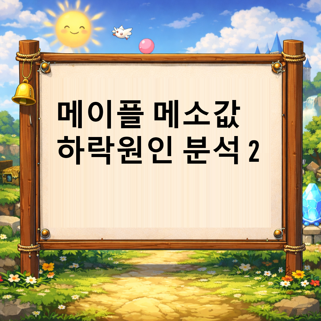 메이플 메소값 하락